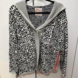 Aldo Martins Black and White Leopard Cardigan